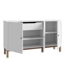 Waldorf Wooden Sideboard With 3 Doors 1 Drawer In Light Grey Oak