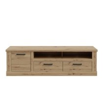 Caneadea Wooden TV Stand With 1 Door 2 Drawers In Artisan Oak