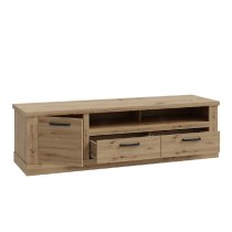 Caneadea Wooden TV Stand With 1 Door 2 Drawers In Artisan Oak