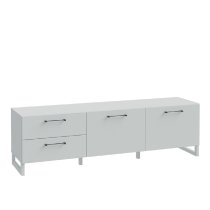 Sarnia Wooden TV Unit With 2 Doors 2 Drawers In Light Grey