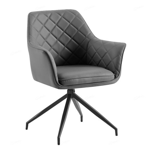 Alcoa Faux Leather Dining Chair In Grey