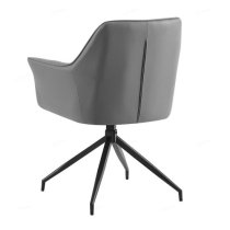 Alcoa Faux Leather Dining Chair In Grey