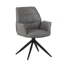 Beloit Faux Leather Dining Chair In Storm Grey