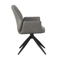 Beloit Faux Leather Dining Chair In Storm Grey