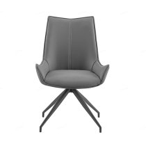 Zurich Faux Leather Dining Chair In Grey