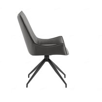 Zurich Faux Leather Dining Chair In Grey