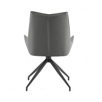 Zurich Faux Leather Dining Chair In Grey