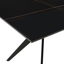 Lyons Sintered Stone Dining Table Rectangular In Black