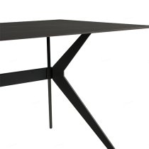 Lyons Sintered Stone Dining Table Rectangular In Black