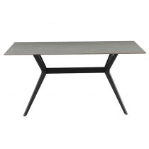 Lyons Sintered Stone Dining Table Rectangular In Grey