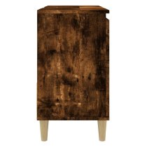 Prague Wooden Vanity Unit With Oak Legs In Smoked Oak