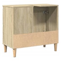 Prague Wooden Vanity Unit With Oak Legs In Sonoma Oak