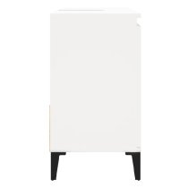 Prague Wooden Vanity Unit With Black Legs In White