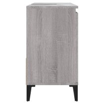 Prague Wooden Vanity Unit With Black Legs In Grey Sonoma