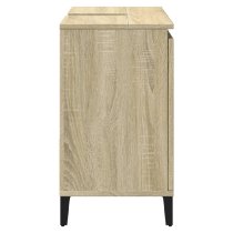 Prague Wooden Vanity Unit With Black Legs In Sonoma Oak