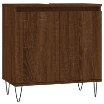 Peoria Wooden 3 Piece Bathroom Furniture Set In Brown Oak