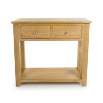 Magna Wooden Console Table With 2 Drawers In Oak