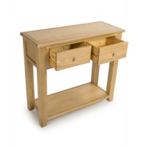 Magna Wooden Console Table With 2 Drawers In Oak