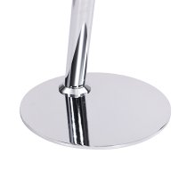 Synchro Clear Glass Lamp Table Round With Chrome Base