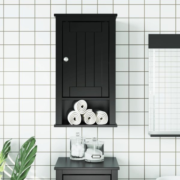 Avenel Wooden Bathroom Wall Cabinet In Black