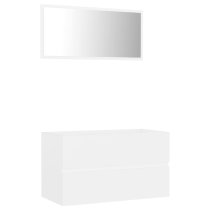 Assago Wooden 2 Piece Bathroom Furniture Set In White