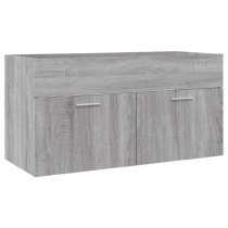 Banff Wooden 2 Piece Bathroom Furniture Set In Grey Sonoma