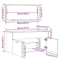 Banff Wooden 2 Piece Bathroom Furniture Set In Oak