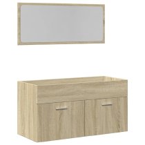 Banff Wooden 2 Piece Bathroom Furniture Set In Sonoma Oak