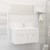 Banff Wooden 2 Piece Bathroom Furniture Set In White