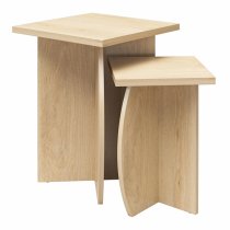 Vestal Wooden Nest Of 2 Tables In Light Oak