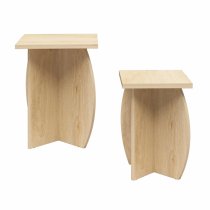 Vestal Wooden Nest Of 2 Tables In Light Oak