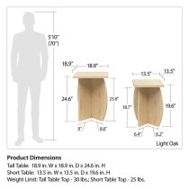 Vestal Wooden Nest Of 2 Tables In Light Oak