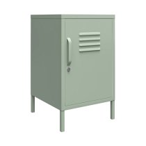 Marina Metal End Table With 1 Door In Pale Green