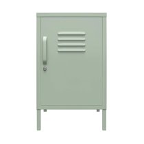 Marina Metal End Table With 1 Door In Pale Green