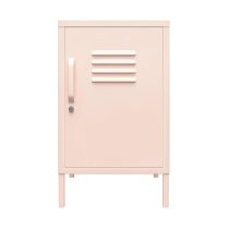 Marina Metal End Table With 1 Door In Pink