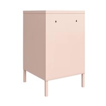 Marina Metal End Table With 1 Door In Pink