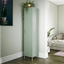 Marina Metal Storage Cabinet With 1 Door In Pale Green