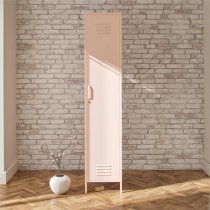 Marina Metal Storage Cabinet With 1 Door In Pink