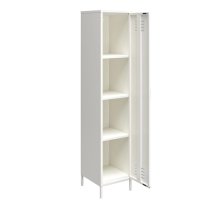 Marina Metal Storage Cabinet With 1 Door In White