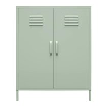 Marina Metal Storage Cabinet With 2 Doors In Pale Green