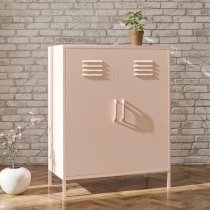 Marina Metal Storage Cabinet With 2 Doors In Pink