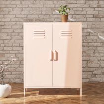 Marina Metal Storage Cabinet With 2 Doors In Pink