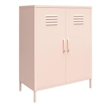 Marina Metal Storage Cabinet With 2 Doors In Pink