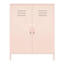 Marina Metal Storage Cabinet With 2 Doors In Pink