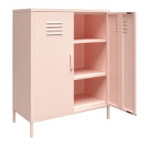 Marina Metal Storage Cabinet With 2 Doors In Pink