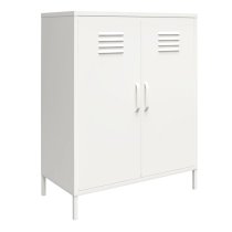 Marina Metal Storage Cabinet With 2 Doors In White