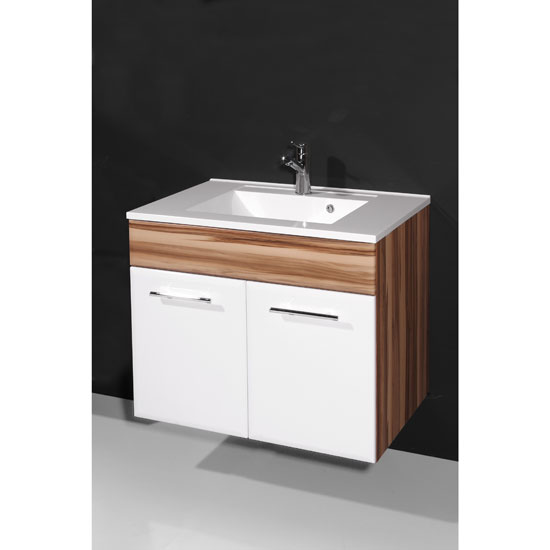 Marita Baltimore Walnut And White Bathroom Vanity