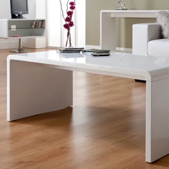 Toscana Coffee Table Rectangular In White High Gloss