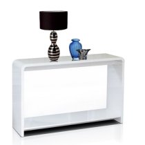 Toscana Console Table In White High Gloss