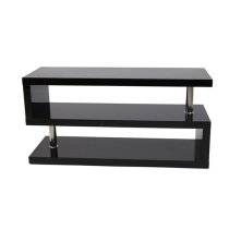 Miami High Gloss S Shape Design TV Stand In Black